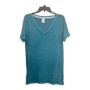 Shirt Pink Victoria’s Secret V-Neck Sleepwear Size L 20” pit to pit 26” Length